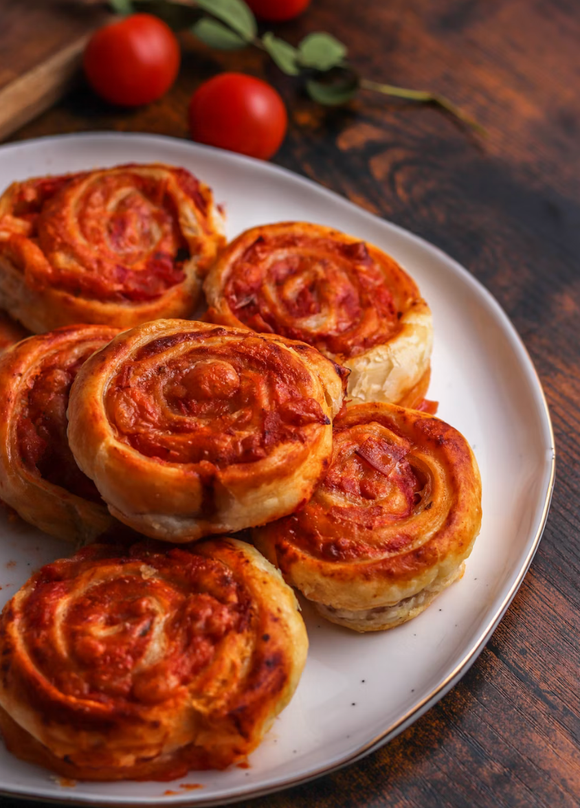 Cheese and Tomato Pinwheels