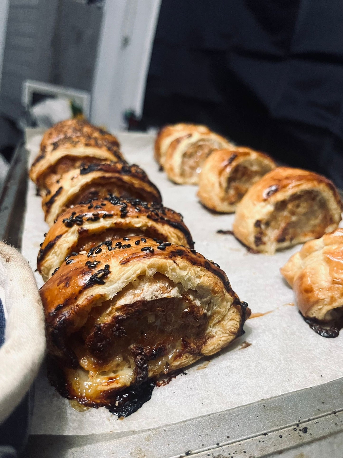Caremalised Onion Sausage Rolls