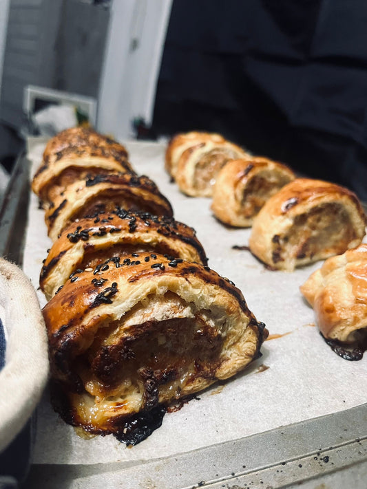 Caremalised Onion Sausage Rolls