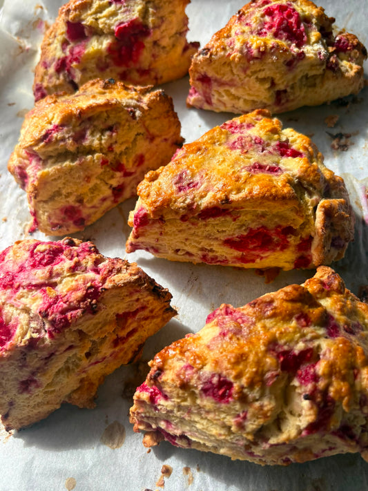 Raspberry and Lemon Scones